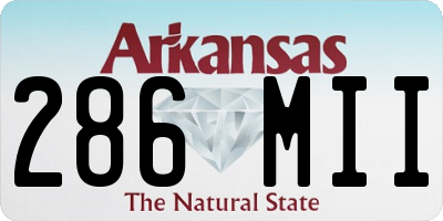 AR license plate 286MII