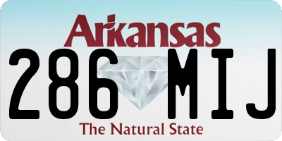 AR license plate 286MIJ