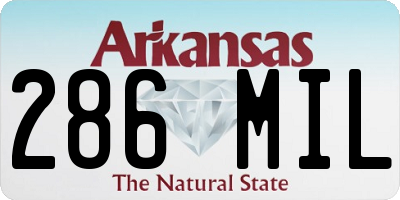 AR license plate 286MIL