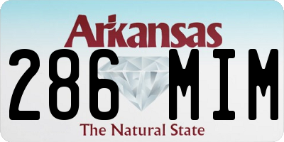 AR license plate 286MIM