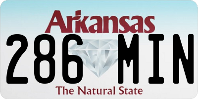 AR license plate 286MIN