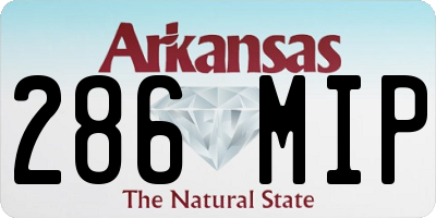 AR license plate 286MIP