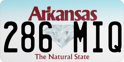 AR license plate 286MIQ