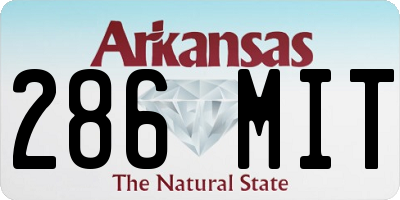 AR license plate 286MIT