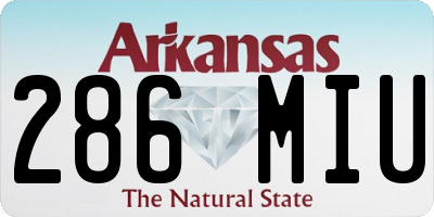 AR license plate 286MIU