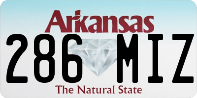 AR license plate 286MIZ