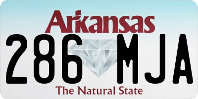 AR license plate 286MJA