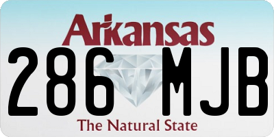 AR license plate 286MJB