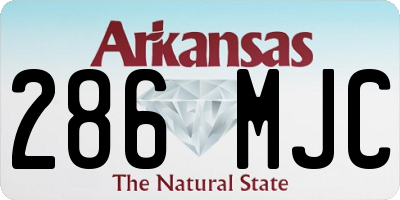 AR license plate 286MJC