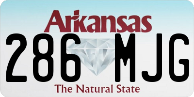 AR license plate 286MJG