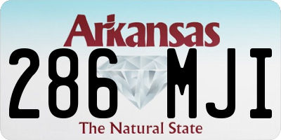 AR license plate 286MJI