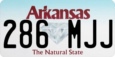 AR license plate 286MJJ