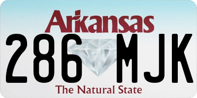 AR license plate 286MJK