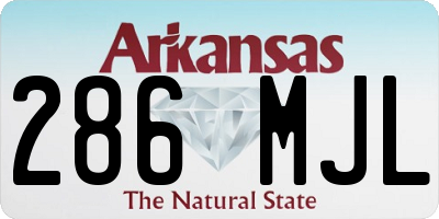 AR license plate 286MJL