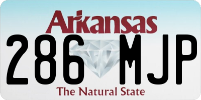 AR license plate 286MJP