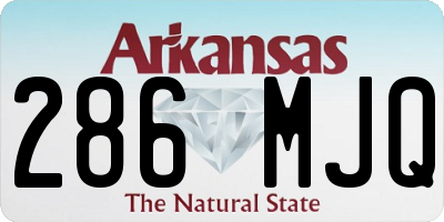 AR license plate 286MJQ