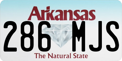 AR license plate 286MJS
