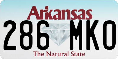 AR license plate 286MKO