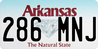AR license plate 286MNJ
