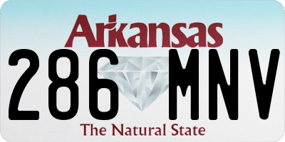 AR license plate 286MNV