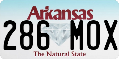 AR license plate 286MOX