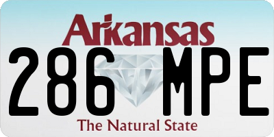 AR license plate 286MPE