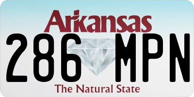 AR license plate 286MPN