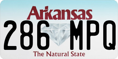 AR license plate 286MPQ