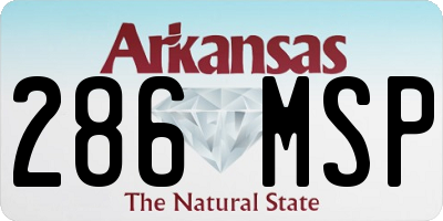 AR license plate 286MSP