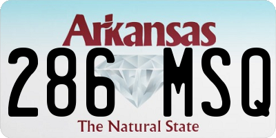 AR license plate 286MSQ