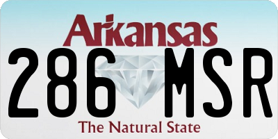 AR license plate 286MSR
