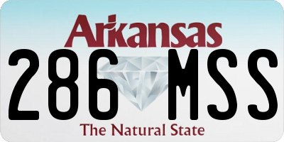 AR license plate 286MSS