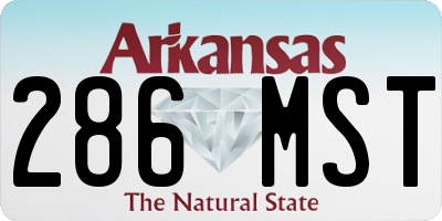 AR license plate 286MST