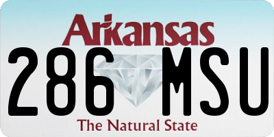 AR license plate 286MSU