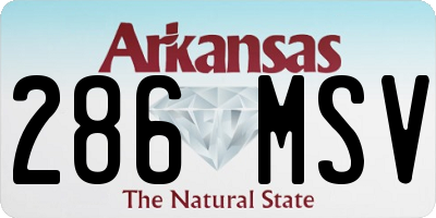 AR license plate 286MSV