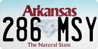 AR license plate 286MSY