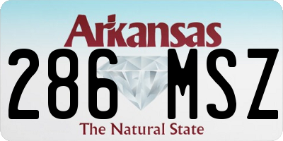 AR license plate 286MSZ