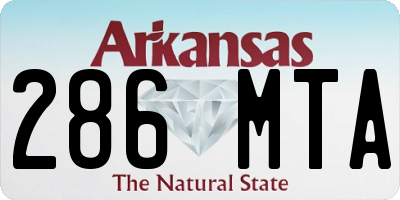 AR license plate 286MTA