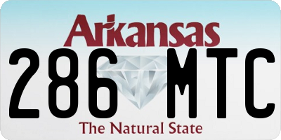 AR license plate 286MTC