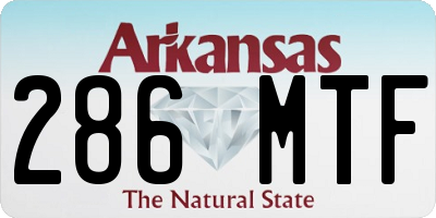 AR license plate 286MTF