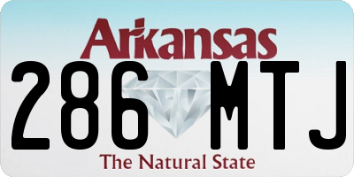 AR license plate 286MTJ