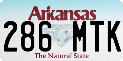 AR license plate 286MTK