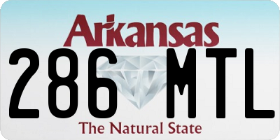 AR license plate 286MTL