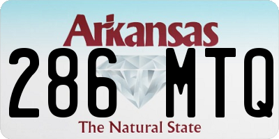 AR license plate 286MTQ