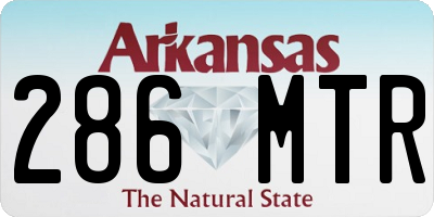 AR license plate 286MTR