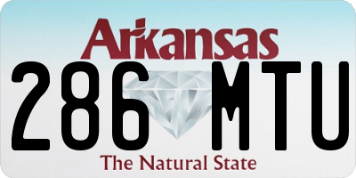 AR license plate 286MTU