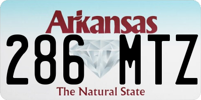 AR license plate 286MTZ