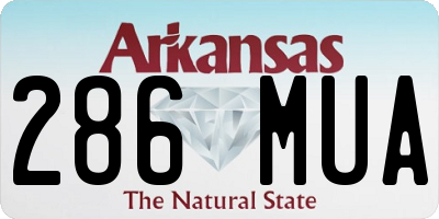AR license plate 286MUA