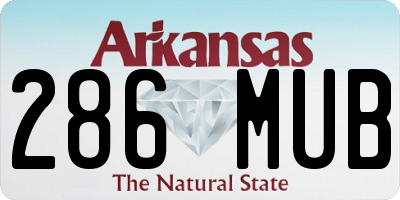 AR license plate 286MUB