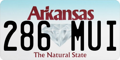 AR license plate 286MUI